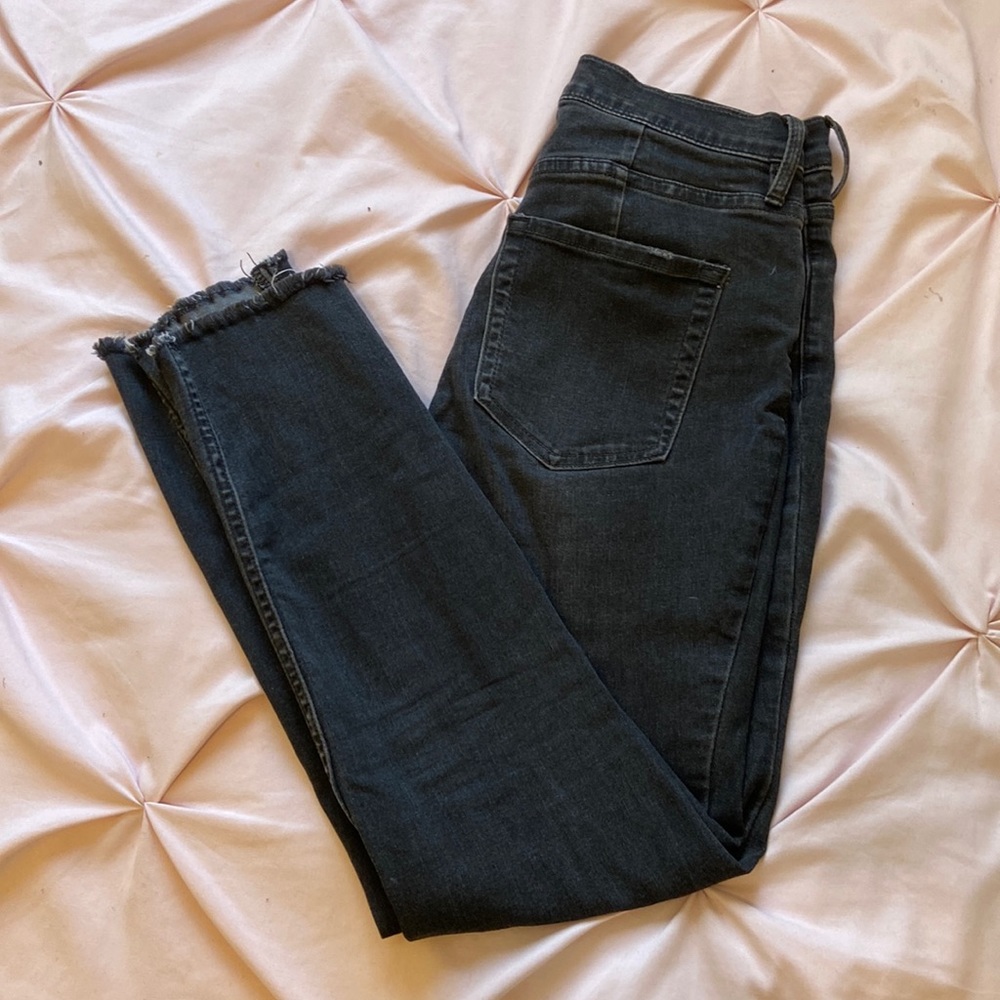 Black We The Free capris with holes in knees